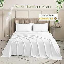 LBRO2M 100% Bamboo Bed Sheet Queen Size 4 Piece