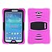 Samsung Galaxy Tab 3 7.0 Case by KIQ TM Full-body Shock Proof Hybrid Heavy Duty Armor Protective Case for Samsung Galaxy Tab 3 7.0 P3200 with Kickstand and Screen Protector (Armor Hot Pink)