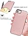 NAISU iPhone 7/8 Case, Card Slot Holder Kickstand Dual Layer Hybrid Protective Case with Brush Finish Back Cover for Apple iPhone 7/8 (4.7 Inch)-Rose Gold