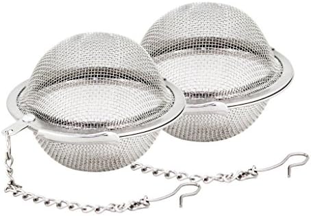 ACLUXS 2pcs Stainless Steel Mesh Tea Ball 2.1 Inch Tea Infuser Strainers Tea Strainer Filters Tea Interval Diffuser for Tea