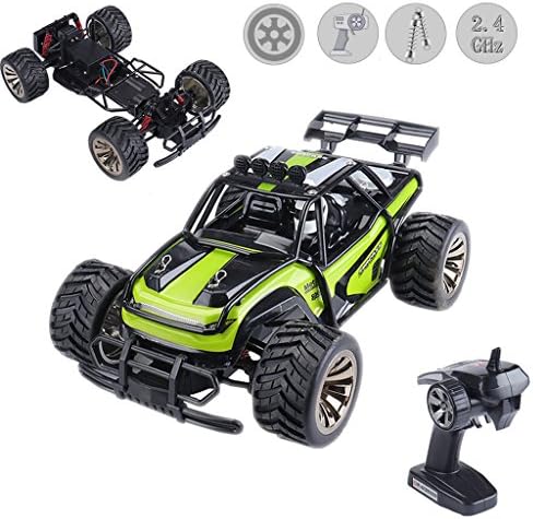 Jujuism Electric Race Remote Control 1:16 Scale Monster Truck 2.4GHz Radio 2WD High Speed Racing Off Road Vehicle Desert Buggy Crawler Hobby Car Toy Gift