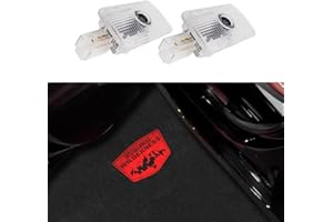 UUNONAHA 2 pcs Non-Fading LED Car Door Logo Lights Courtesy Projector Laser Welcome Light Ghost Shadow Forester Accessories Puddle lamp Compatible with Forester (Wilderness-red-HD)