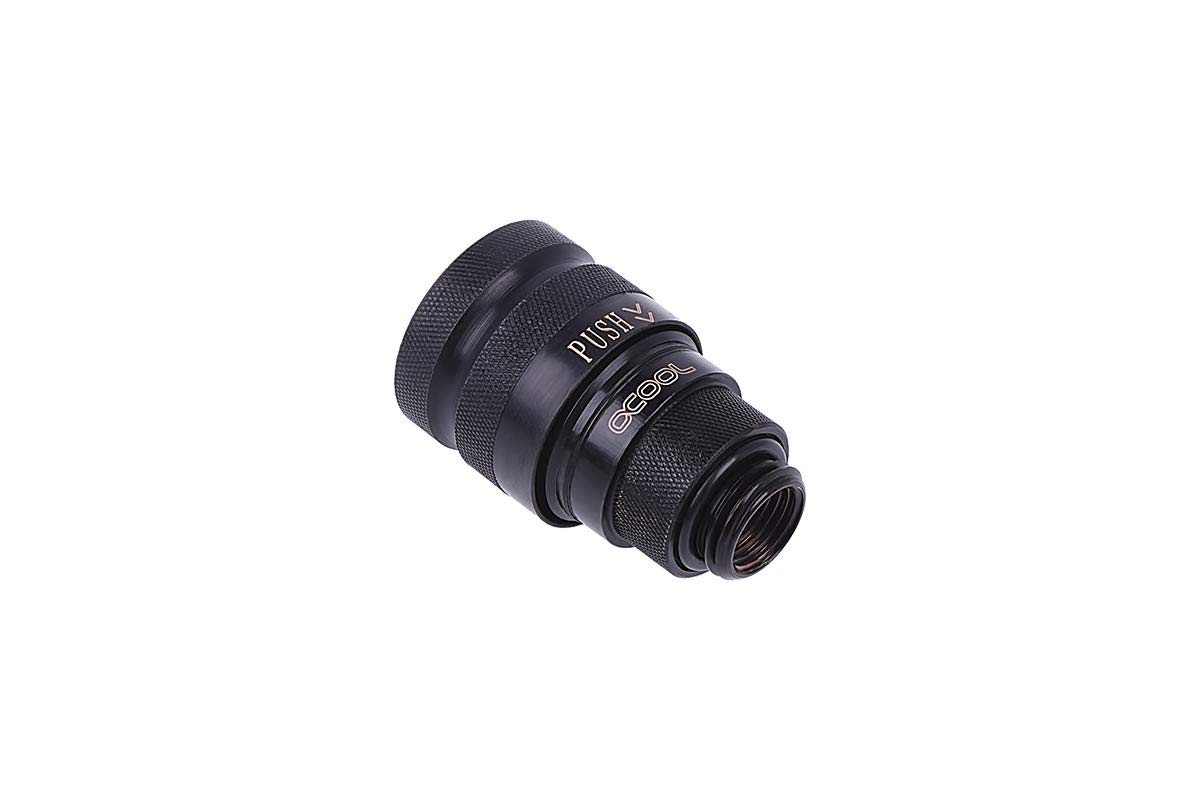 Alphacool Raccord autobloquant Eiszapfen Quick Release Femelle G1/4 (Noir), Black