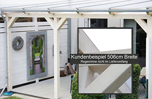 solidBASIC mit VSG GLAS 300 x 250 cm - Terrassenüberdachung Leimholz + Glasdach Verbundsicherheitsglas - Unbehandelt… – Bild 7