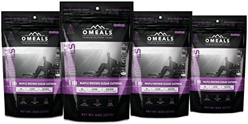 OMEALS Maple Brown Sugar Oatmeal Case of 4 - Homestyle Meals