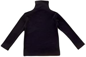 Mubineo Toddler Baby Girl Basic Plain High Neck Long Sleeve Cotton T Shirts Tee Tops