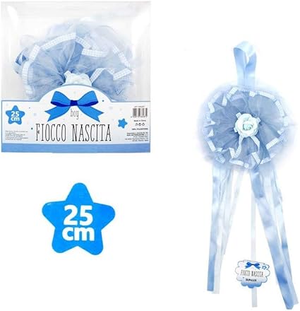 Takestop Coccarda Fiocco Nascita Bebe Nato Bambino Bimbo Bambina Bimba Benvenuto Fuori Porta Auguri Festa Azzurro Amazon It Elettronica
