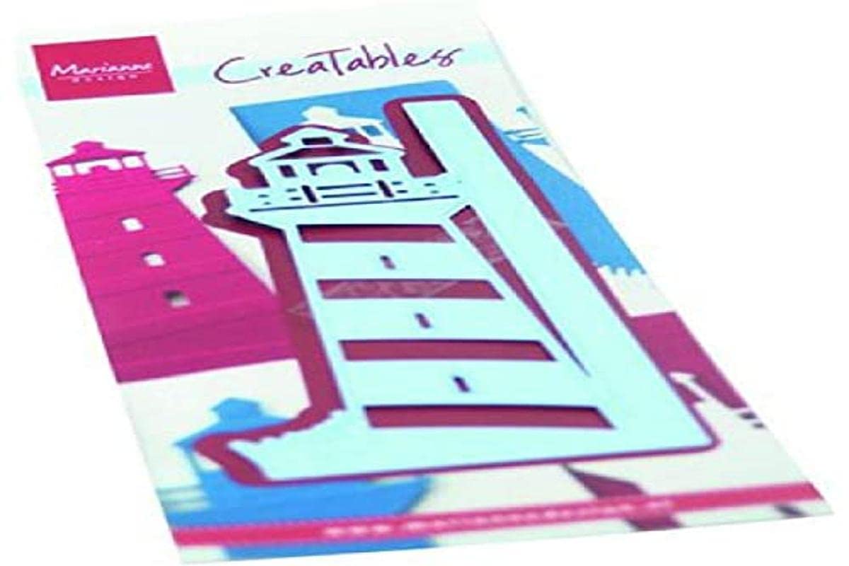 Marianne Design LR0661 Creatables Embossing and Die Cut Gates Folding Lighthouse Craft Projects, Pink, One Size