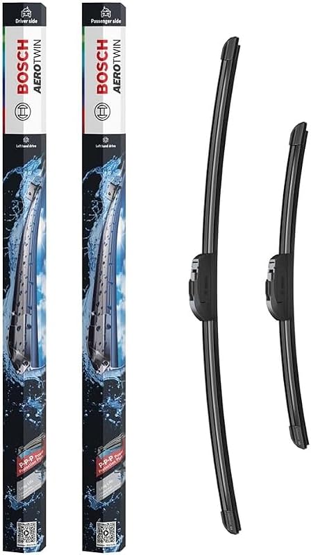 Aerotwin Aerotwin eAR 601 S Tergicristalli Anteriori, Set di 2 Tergicristalli di Ricambio, con Adattatore Preassemblato, 600 mm / 400 mm - Confezione Salvaspazio