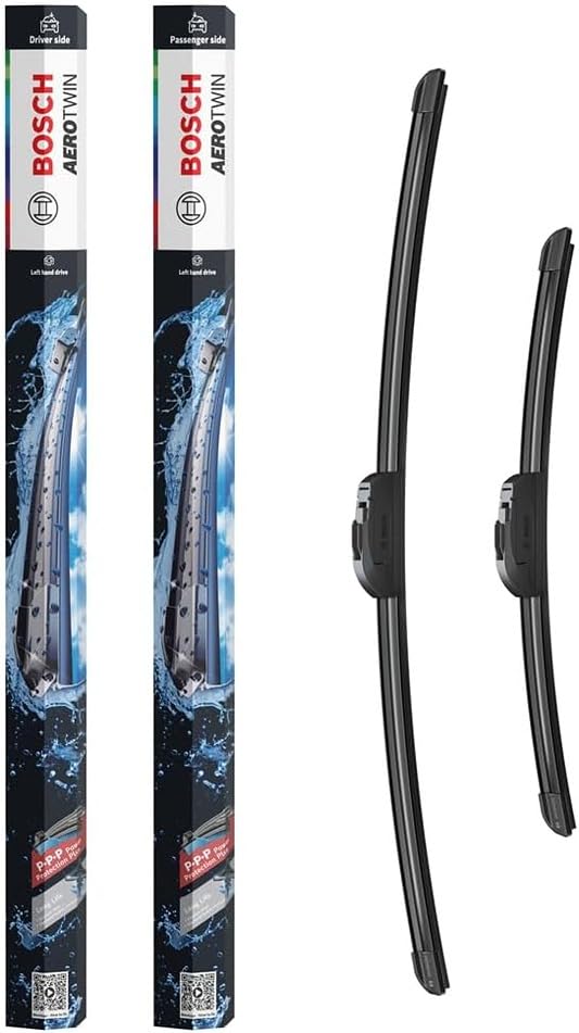 Aerotwin Aerotwin eAR 601 S - Jeu de 2 Balais d'essuie-glaces de Remplacement Avant - Livrés avec Adaptateur Pré-assemblé - 600 mm / 400 mm - Boîte réduite pour moins de déchets
