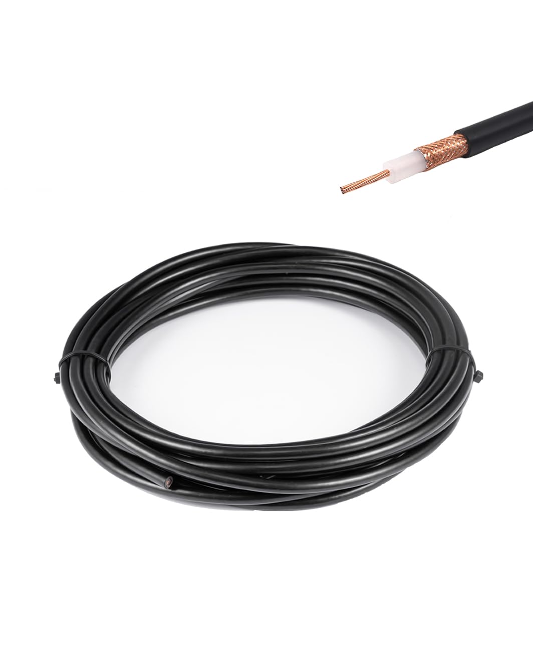Vecys RG58 RF Coaxial Coax Cable 16.4FT/5M