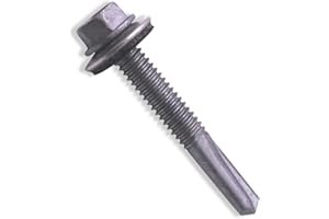 U-TURN FASTENERS, INC U-Turn Fasteners Self Tapping Screws - #12-24 x 1-1/2" Hex Washer Head Self-Drilling Tek Screw Zinc Plated Steel for Attaches Sheet Metal Steel or Steel to Metal with Rubber Washer | (Pack of 250)