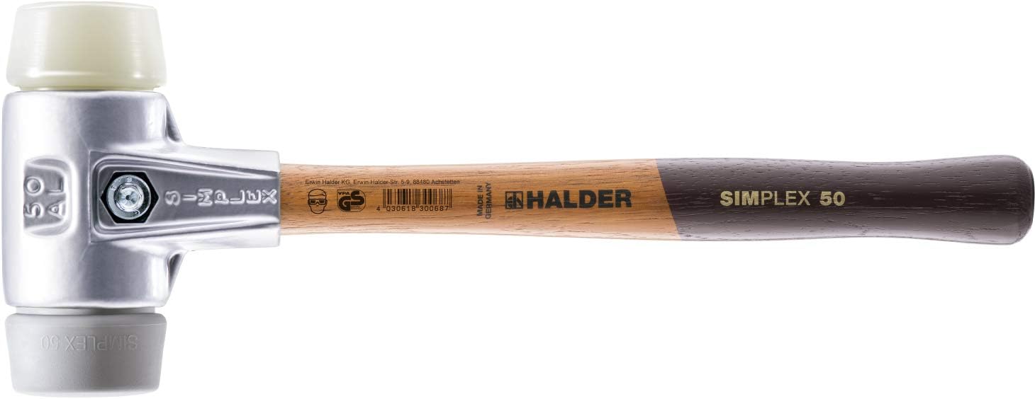 Halder 3138050 "Simplex" TPE-Mid/Nylon Soft-Face Mallet, Multi-Colour, 50 mm