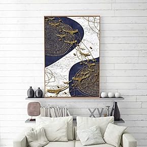 Framed Canvas Home Artwork Decoration Nordic Style Abstract Color Canvas Wall Art for Living Room, Bedroom - 16x24 inches