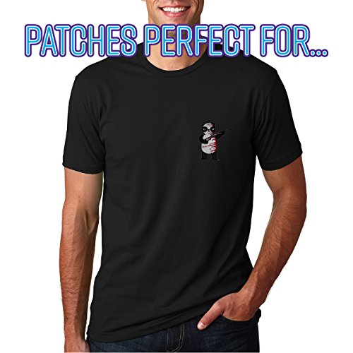 Hat Shark Randy Otter Black White & Red All Over Bloody Panda w/Shot Gun Patch Applique