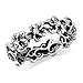 925 Sterling Silver Hawaiian Plumeria Flower Eternity Band Ring - Size 6