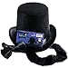 Funny Party Hats Abraham Lincoln Costume Set - Hat with Beard and Necktie- Presidents Day- Lincoln's Birthday- Patriotic Costume (3 PC Set)