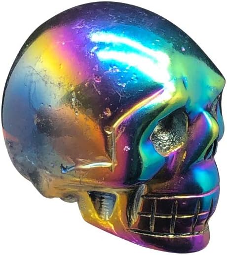 Titanium Aura Crystal Quartz Skull~ Reiki - 55mm (279042)