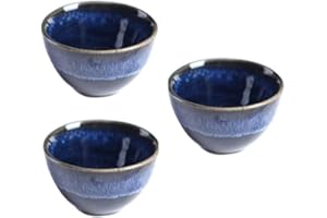 PRETYZOOM 3pcs Japanese Style Ceramics Wine Sake Tea Cups Coffee Mugs for Water Soup Barware Decor