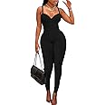 acelyn Women's Sexy Sleeveless Jumpsuits Bodycon Rompers Y2k Bodysuit Club Outfits