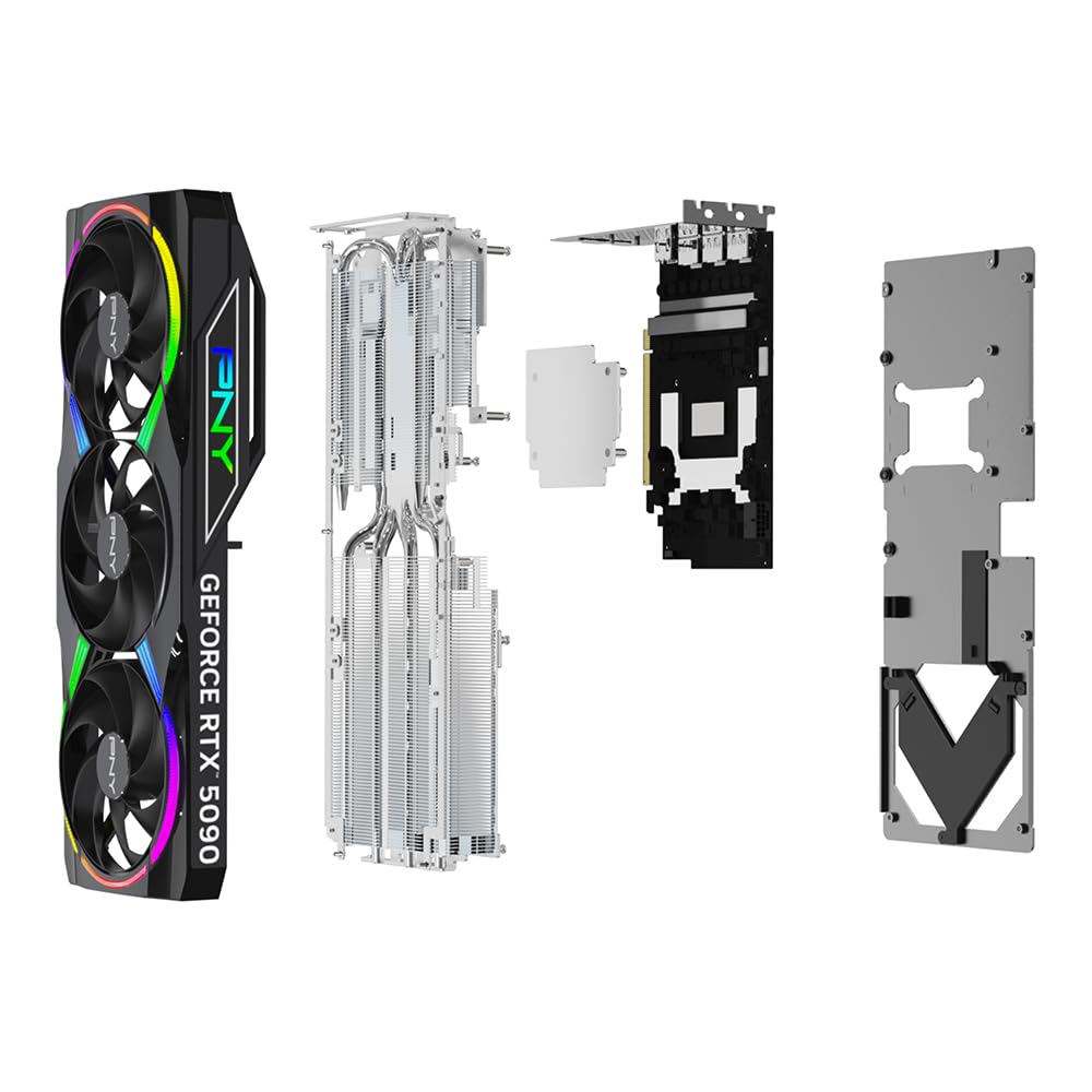 PNY NVIDIA GeForce RTX? 5090 32GB ARGB Overclocked Triple Fan Graphics Card (DLSS 4, PCIe 5.0, HDMI/DP 2.1, 3.5-Slot, Epic-X? RGB Lighting)