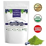 Element Matcha - Matcha Green Tea Powder Flavored with Natural Fruit - Blueberry - (3.5oz/100g)(30 servings) - USDA Organic - Perfect for: Green Smoothies - Shakes - Baking - Matcha Lattes