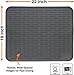 XL Silicone Dish Drying Mat 22 x 18 Inch - Large Counter Top Dish Pad and Trivet by LISH (Slate Grey, 22 x 18)