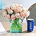Meiliy Silk Artificial Flower Fake Floral Rose Flower Simulation Rose for Home Hotel Office Wedding Party Garden Craft Art Decor, Pink
