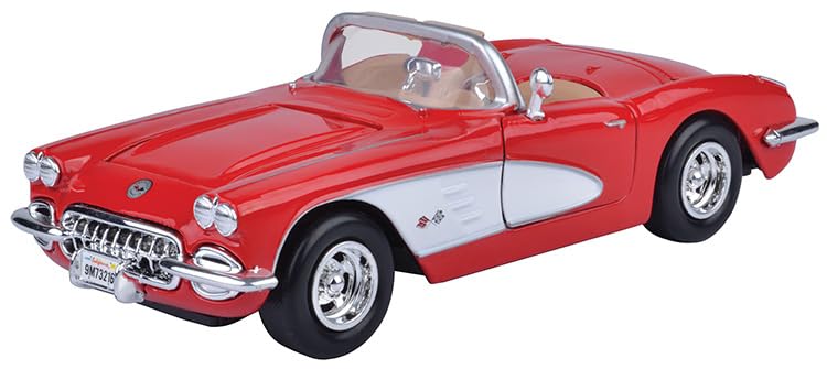 OPO 10 - Miniature car reproduced at 1/24 scale compatible for Corvette 1959 red - Motormax 73216