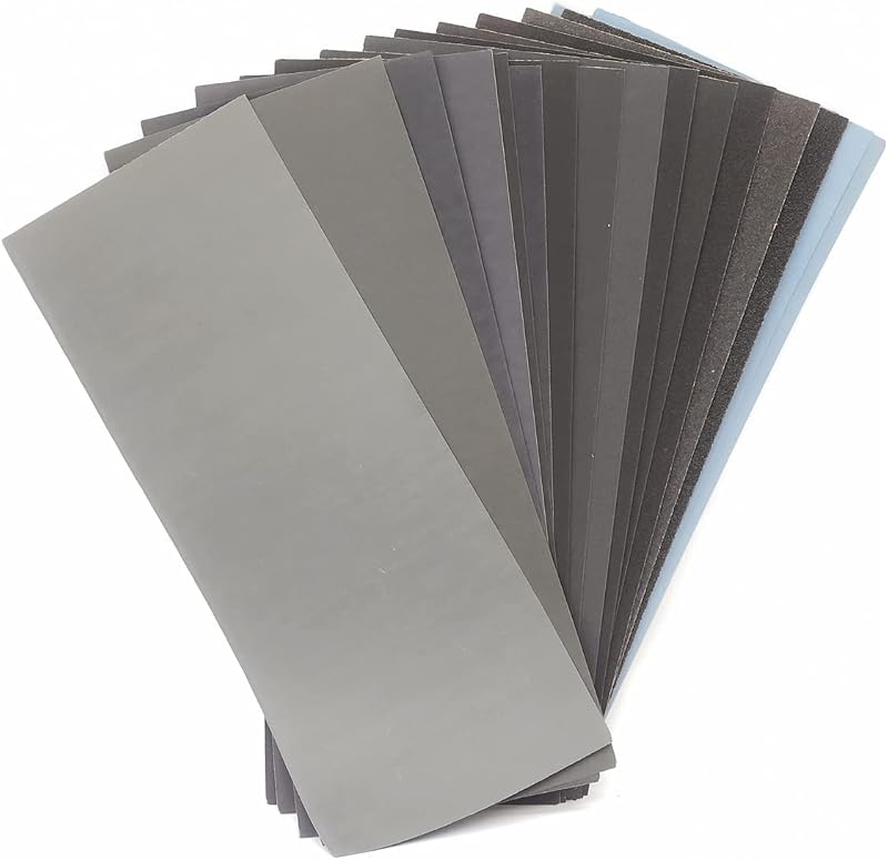 FEIHU Wet Dry Sandpaper 17 Sheet Assorted Grit 120-10000 Automotive High Grit