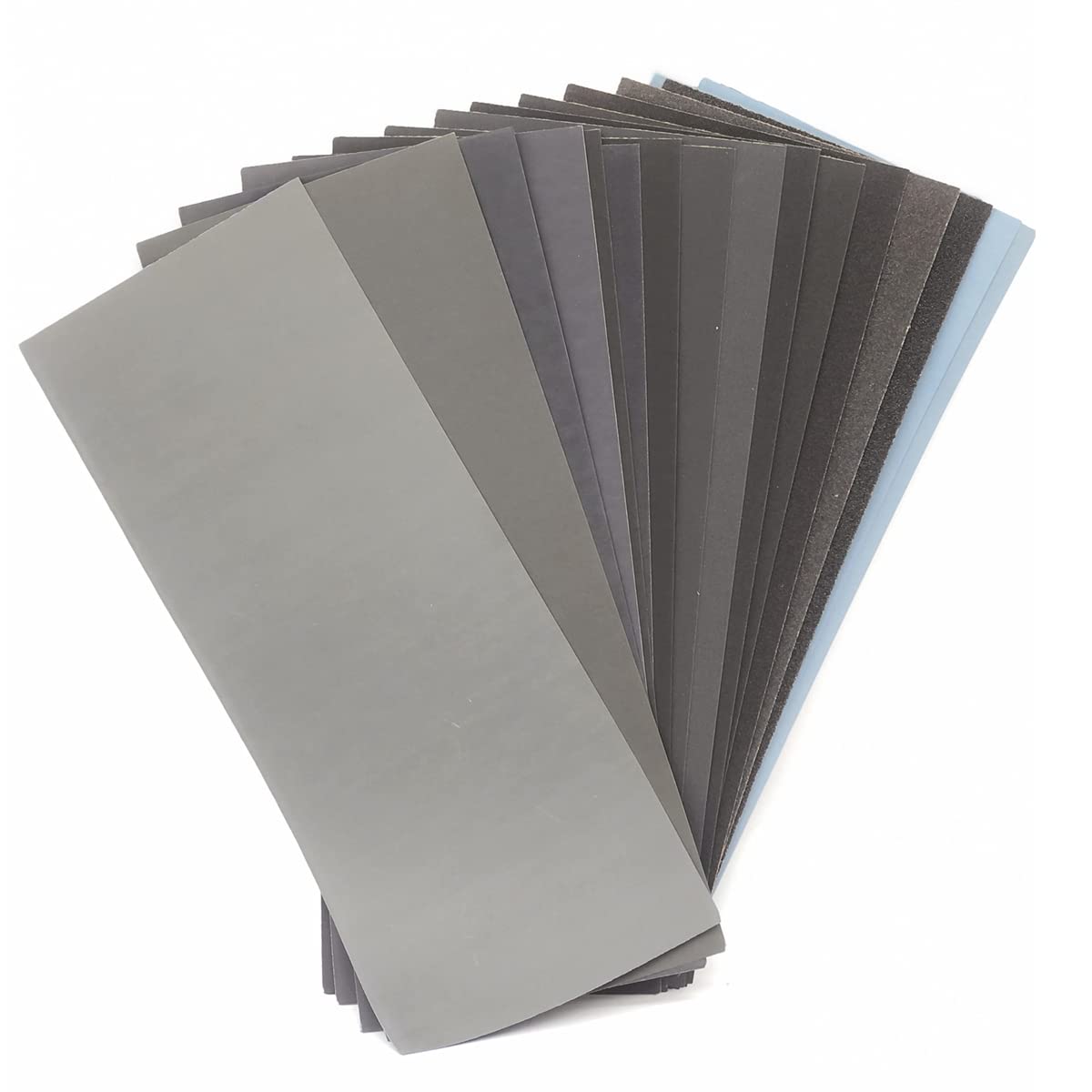 FEIHU Ultra Fine 17 Sheet Wet Dry Sandpaper,120 to 3000, 5000, 7000, 8000,10000 Assorted Grit.9X3.6 Inches for Automotive Sanding High grit