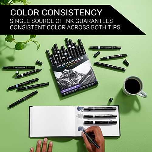 Prismacolor 3622 Premier DoubleEnded Art Markers, Fine and Chisel Tip