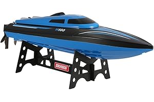 Goolsky H100 RC Boat 2.4GHz Remote Controlled Boat 20KM/H High Speed Racing Boat with 180° Flip, Electric Submarine for Kids and Adults