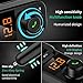 Bluetooth FM Transmitter, Bluetooth Car Adapter, FM Wireless Radio Transmitter for Car, Quick Charge 3.0 Dual USB Charger TF Card Support U disk MP3/WMA Music Play/Hands-free Calling