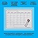 Dry-erase monthly calendar easily displayed on refrigerator or other surface / Large magnetic white board