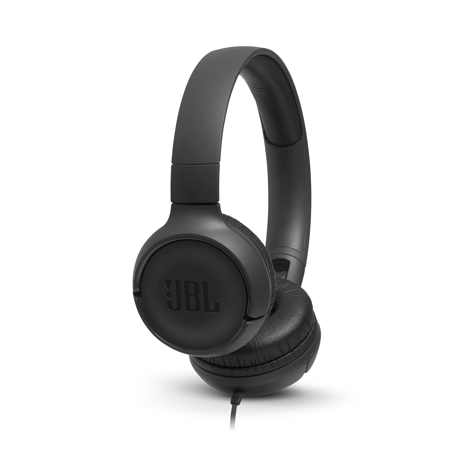 JBL T500 in Black – Over Ear Lightweight, Foldable Headphones with Pure Bass Sound – 1-Button Remote / Built-In Microphone