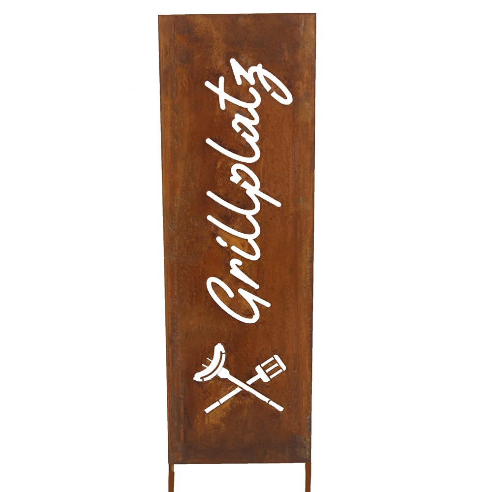 Sign Saying Plaque Garden Sign Patina Rusty Garden Decoration 115 cm Patina