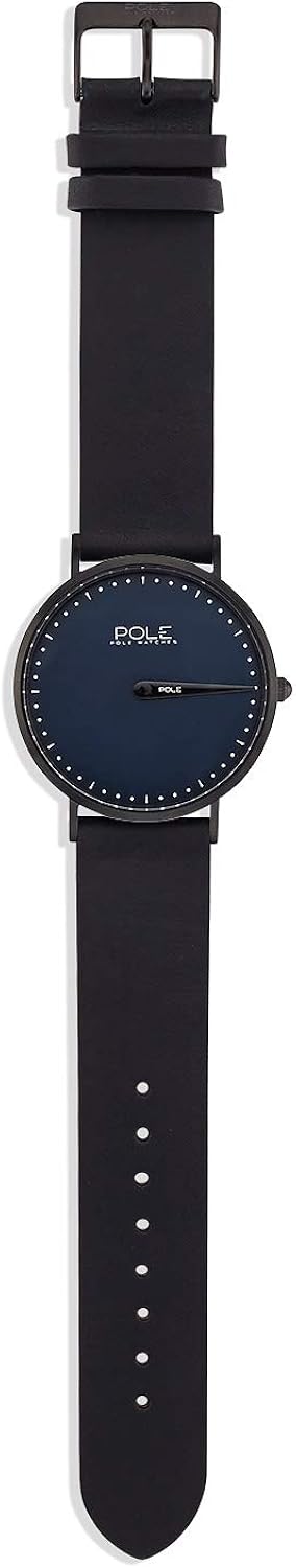 POLE Watches Men's Quartz Analog Wrist Watch Blue and Leather Strap Black Model Classic Indigo C-1002AZ-NE07 - Image 5
