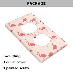 Pznen Pink Flamingo Duplex Receptacle Outlet Wall