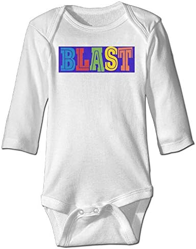 Cuok Baby Bodysuit Blast One Piece Baby Long Sleeve Unisex Jumpsuit 24 Months White