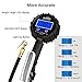 Manfiter Digital Tire Inflator with Pressure Gauge, 235 PSI Air Chuck and Compressor Accessories Heavy Duty with Rubber Hose and Quick Connect Coupler for 0.1 Display Resolution, Black