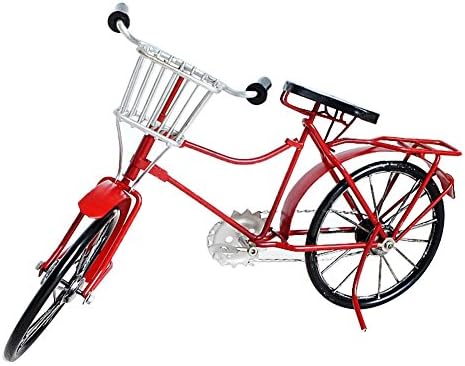 Genda 2Archer Collectible Handicraft Vintage Handmade Iron Bike Bicycle Model Art Decor (Wine Red)