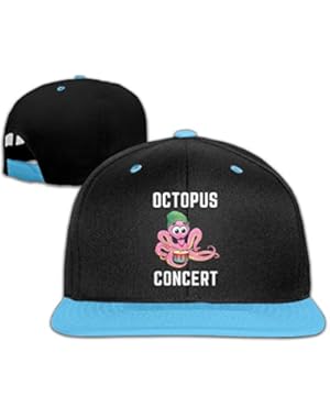 Cute Pink Octopus Beat A Drum Kids Hip Hop Baseball Cap Hat For Boys Girls
