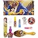 Townley Girl Disney Beauty and The Beast Cosmetic Set, Nail Polish, Lip Gloss, Glitter Spray, Brush, Mirror & Bag