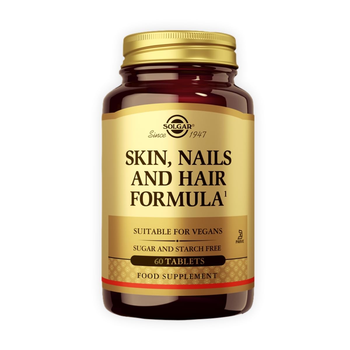Solgar Skin Hair and Nails - 60 Pack - Helps Build Collagen - with Zinc, Copper and Vitamin C - Vegan and Gluten Free