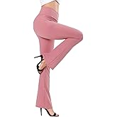 Jenbou High Waisted Flare Leggings Tummy Control Crossover Bootcut Yoga Pants with Pockets for Women