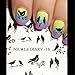 NICOLE DIARY Nail Art Stickers Elegant Birds Trees Nail Art Decoration NDS-38