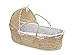 Hooded Baby Moses Basket with Liner, Sheet, and Pad