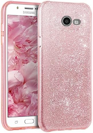 Galaxy J3 Emerge (2017) /J327 case, Yamesu Shinning Scratch Resistant Bling Glitter sparkle Protective Cover for Samsung Galaxy J3 (2017) Emerge/J327 (Rose Gold)