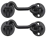 (2 Pack) Raswik 4" Privacy Hook and Eye Latch Easy
